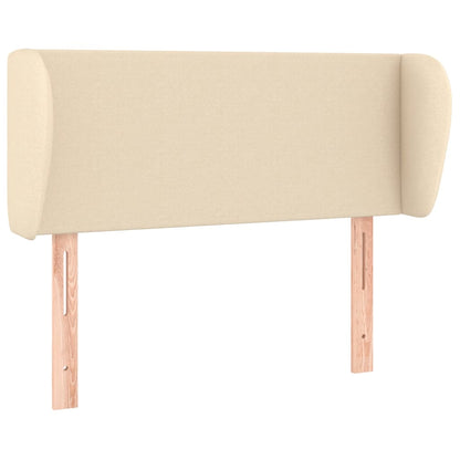 Testiera ad Orecchio Crema 93x23x78/88 cm in Tessuto