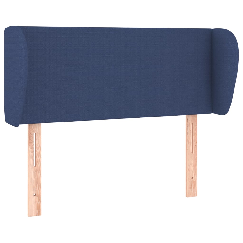 Testiera ad Orecchio Blu 93x23x78/88 cm in Tessuto