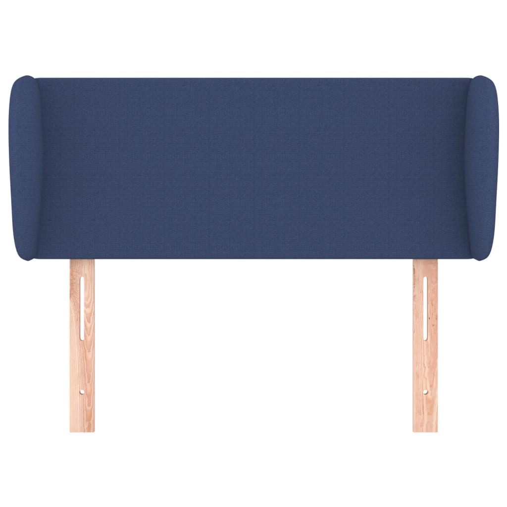 Testiera ad Orecchio Blu 93x23x78/88 cm in Tessuto