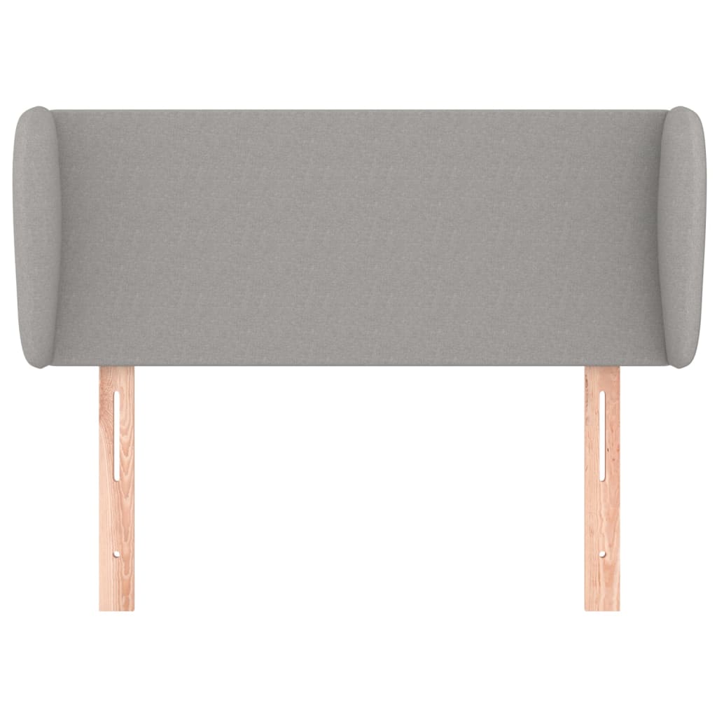 Testiera ad Orecchio Grigio Chiaro 103x23x78/88 cm in Tessuto