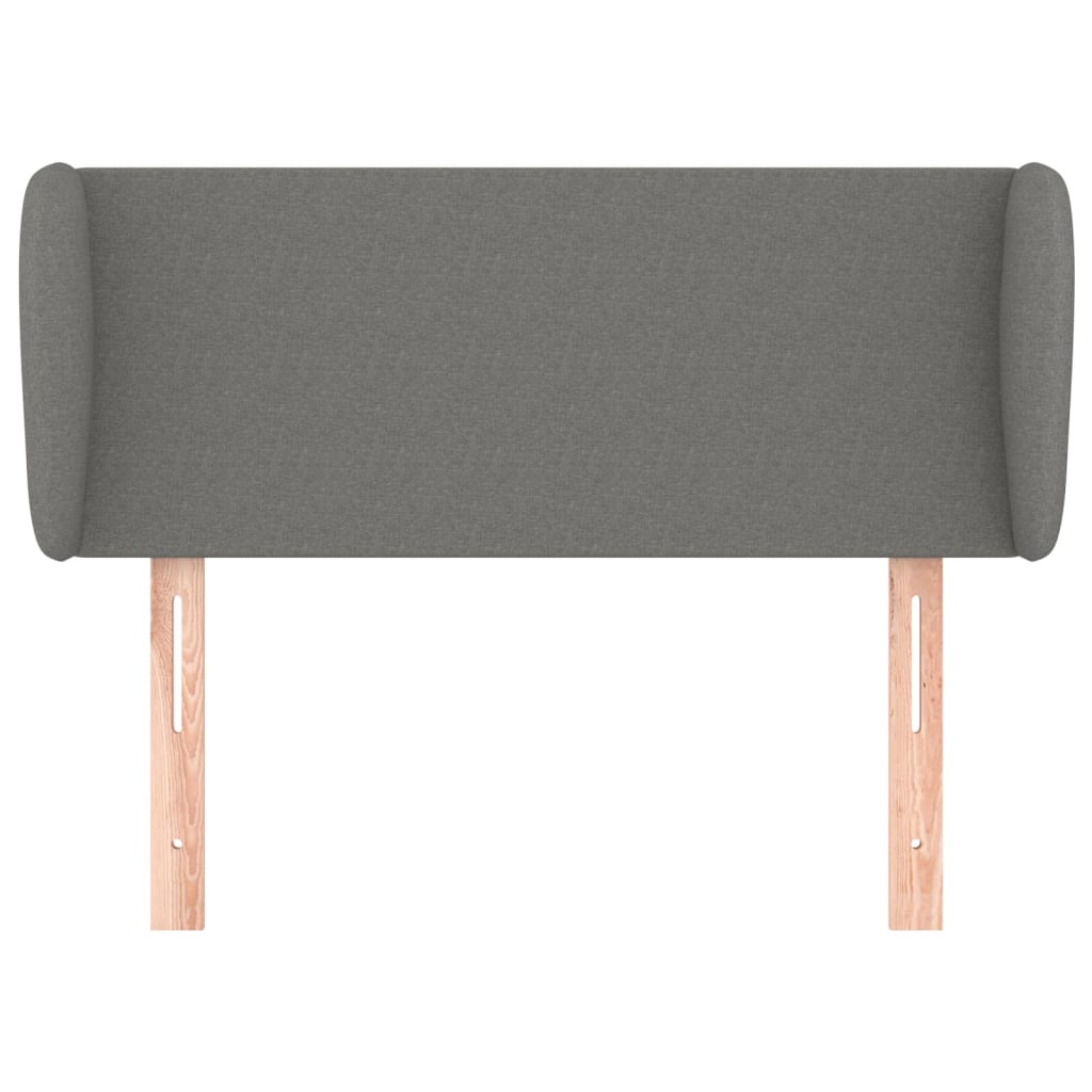 Testiera ad Orecchio Grigio Scuro 103x23x78/88 cm in Tessuto