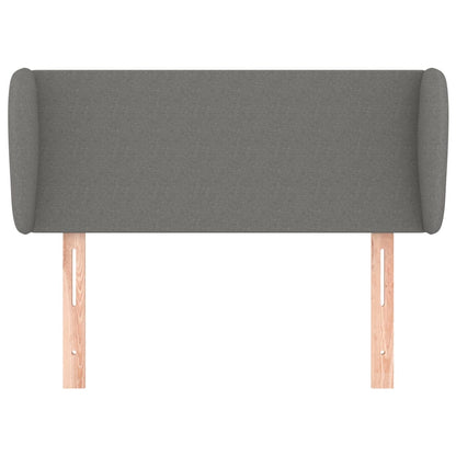Testiera ad Orecchio Grigio Scuro 103x23x78/88 cm in Tessuto