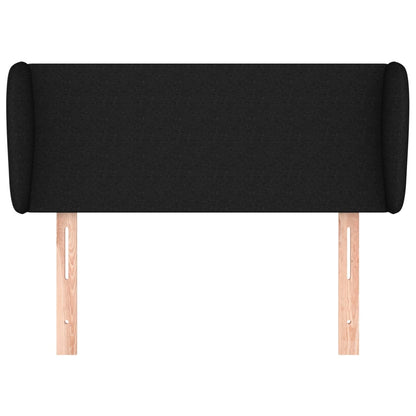 Testiera ad Orecchio Nera 103x23x78/88 cm in Tessuto