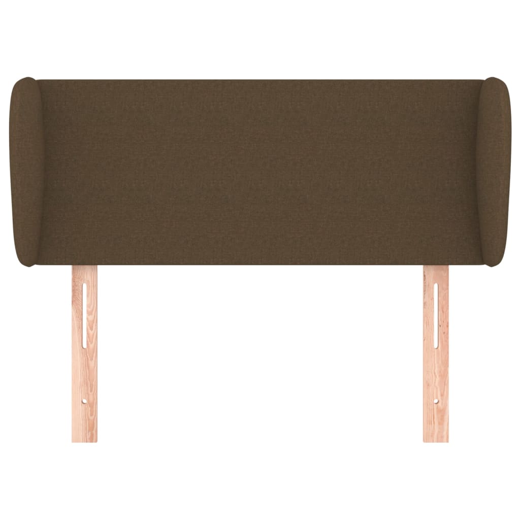 Testiera ad Orecchio Marrone Scuro 103x23x78/88 cm in Tessuto