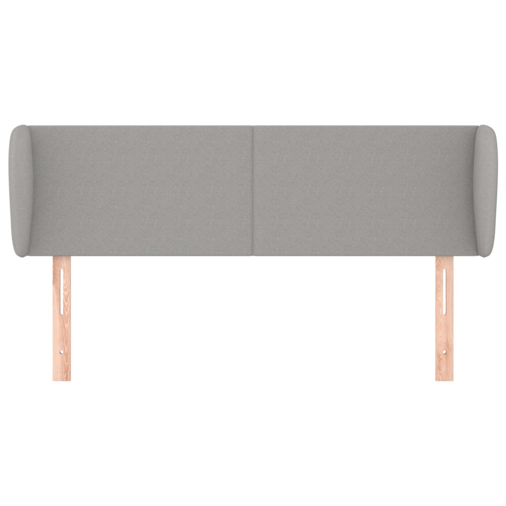Testiera ad Orecchio Grigio Chiaro 147x23x78/88 cm in Tessuto