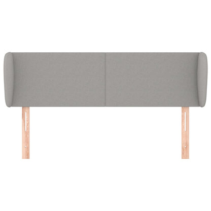 Testiera ad Orecchio Grigio Chiaro 147x23x78/88 cm in Tessuto