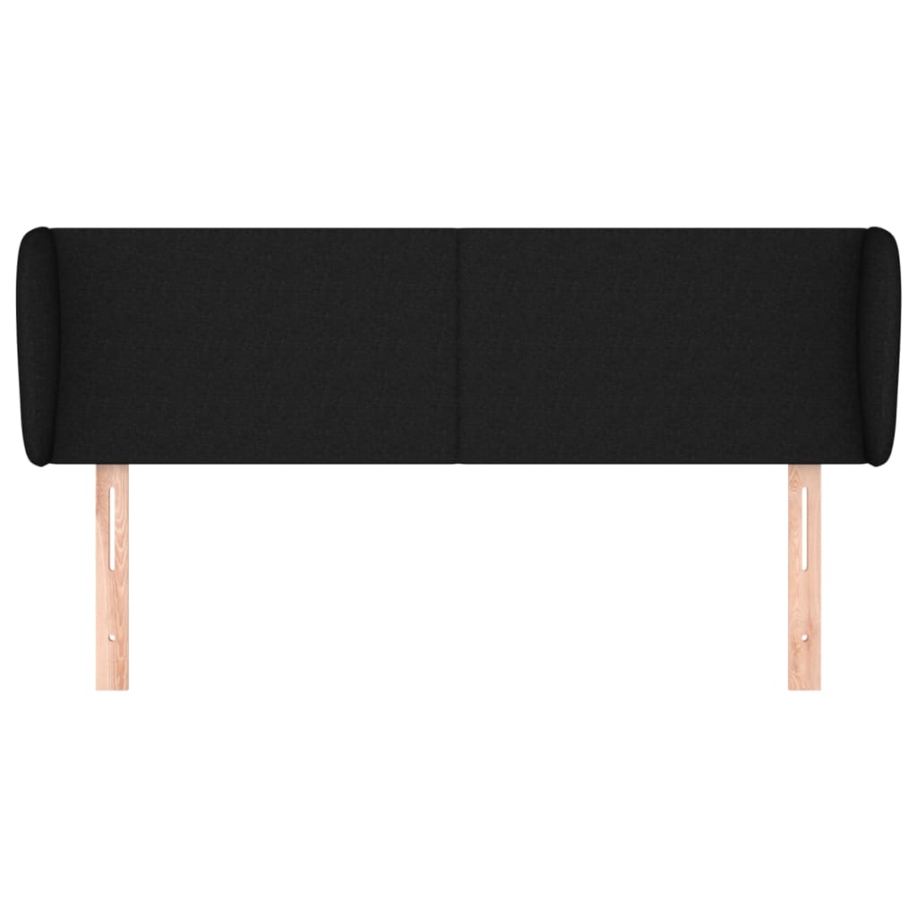 Testiera ad Orecchio Nera 147x23x78/88 cm in Tessuto