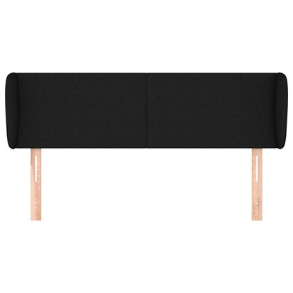 Testiera ad Orecchio Nera 147x23x78/88 cm in Tessuto