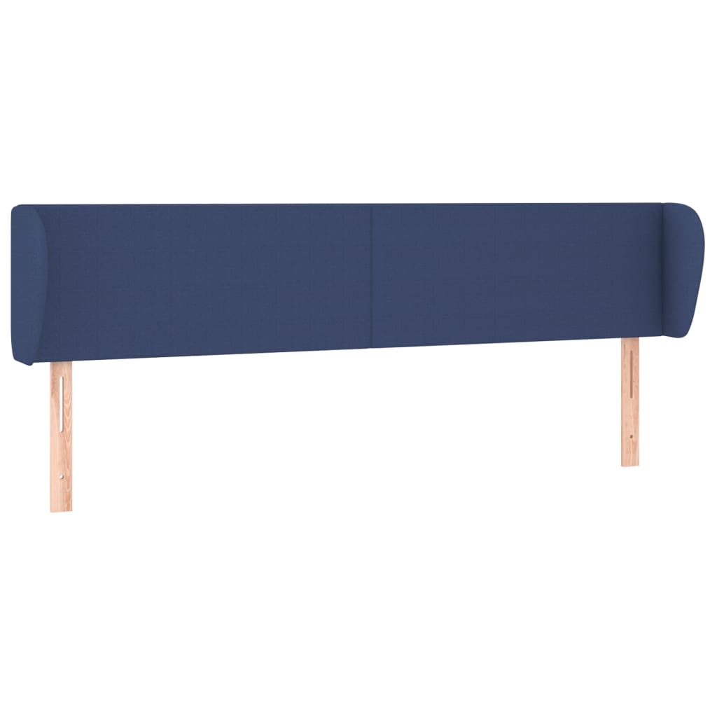 Testiera ad Orecchio Blu 163x23x78/88cm in Tessuto