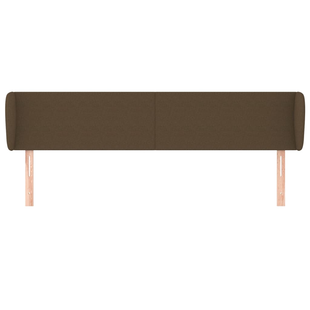 Testiera ad Orecchio Marrone Scuro 203x23x78/88 cm in Tessuto