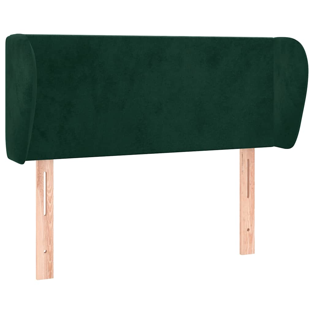 Testiera ad Orecchio Verde Scuro 83x23x78/88 cm in Velluto