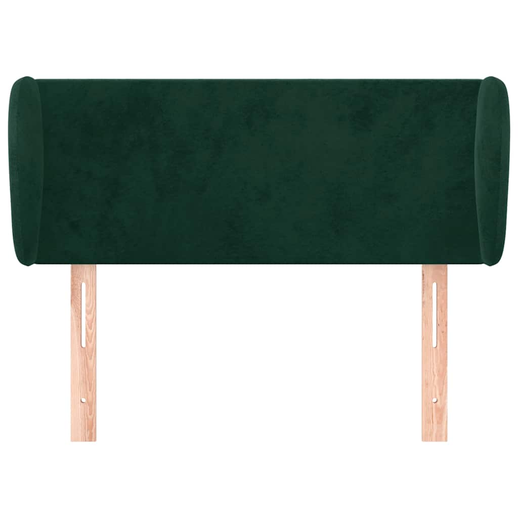 Testiera ad Orecchio Verde Scuro 83x23x78/88 cm in Velluto