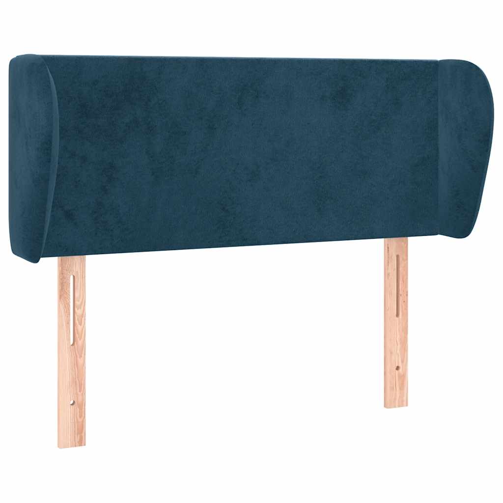 Testiera ad Orecchio Blu Scuro 83x23x78/88 cm in Velluto