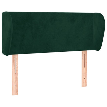 Testiera ad Orecchio Verde Scuro 103x23x78/88 cm in Velluto