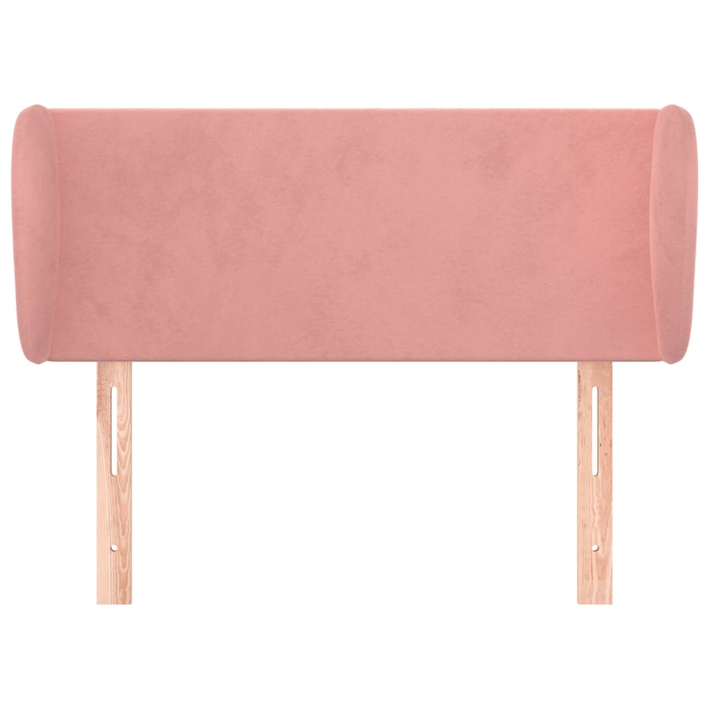 Testiera ad Orecchio Rosa 103x23x78/88 cm in Velluto