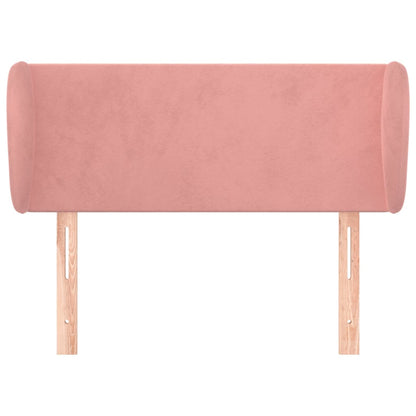 Testiera ad Orecchio Rosa 103x23x78/88 cm in Velluto