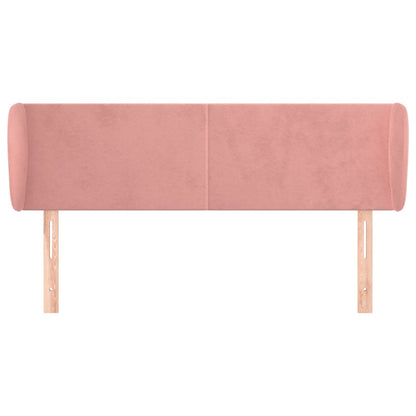 Testiera ad Orecchio Rosa 147x23x78/88 cm in Velluto