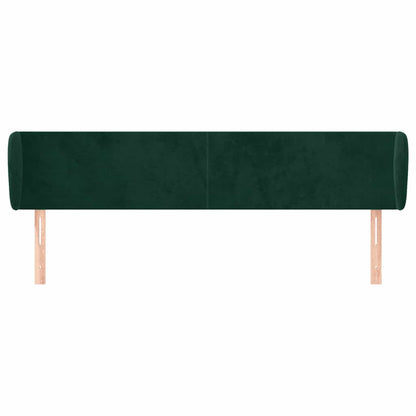 Testiera ad Orecchio Verde Scuro 163x23x78/88 cm in Velluto