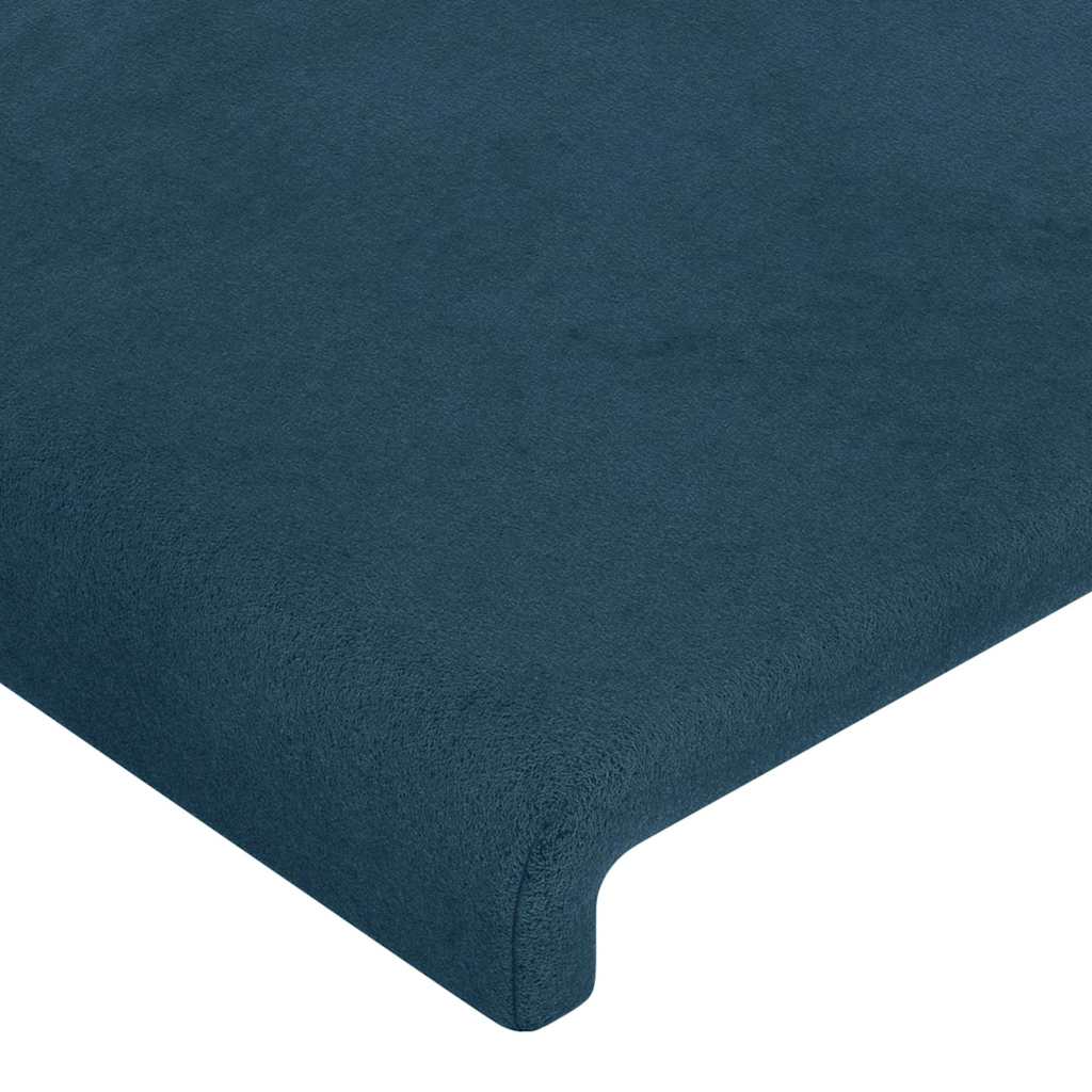 Testiera ad Orecchio Blu Scuro 163x23x78/88 cm in Velluto