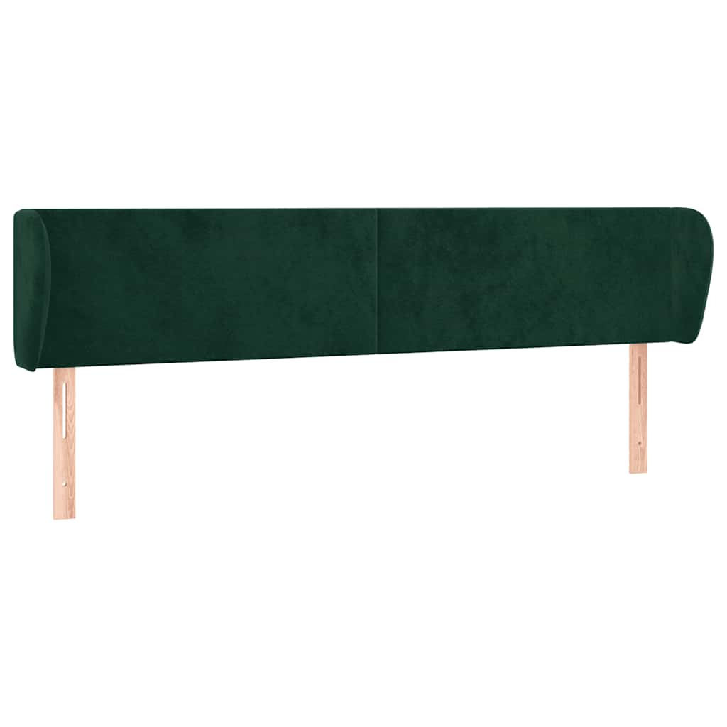 Testiera ad Orecchio Verde Scuro 183x23x78/88 cm in Velluto