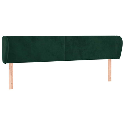 Testiera ad Orecchio Verde Scuro 183x23x78/88 cm in Velluto