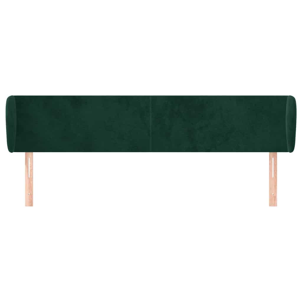Testiera ad Orecchio Verde Scuro 183x23x78/88 cm in Velluto