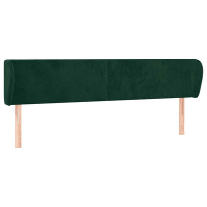 Testiera ad Orecchio Verde Scuro 203x23x78/88 cm in Velluto