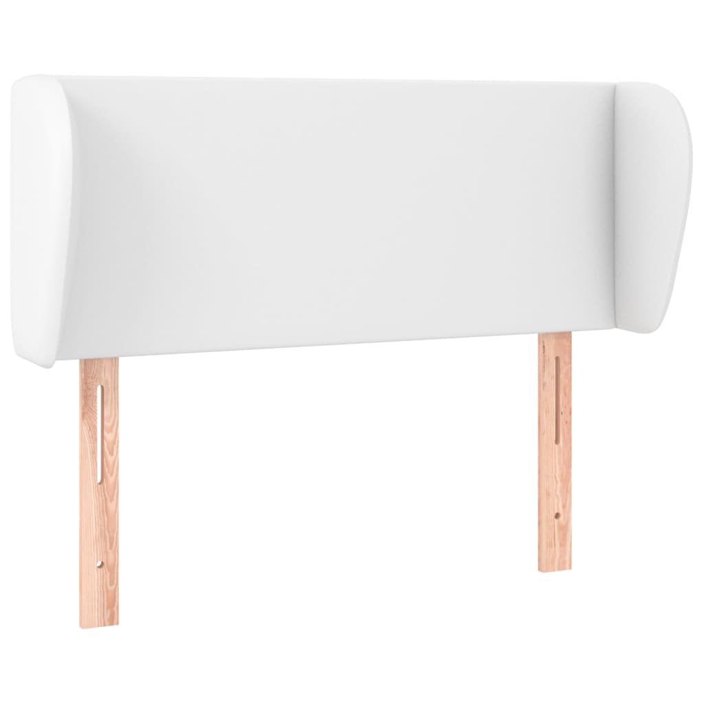 Testiera ad Orecchio Bianca 83x23x78/88 cm in Similpelle