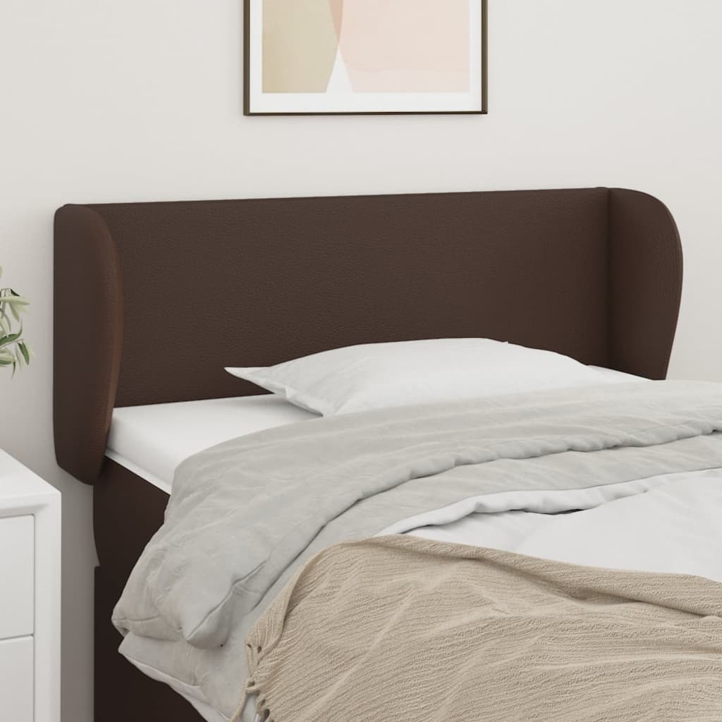 Testiera ad Orecchio Marrone 83x23x78/88 cm in Similpelle