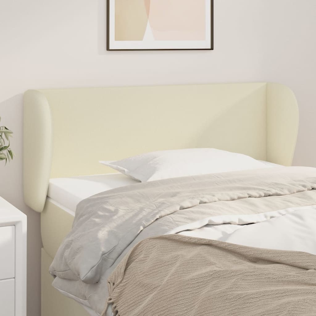 Testiera ad Orecchio Crema 93x23x78/88 cm in Similpelle