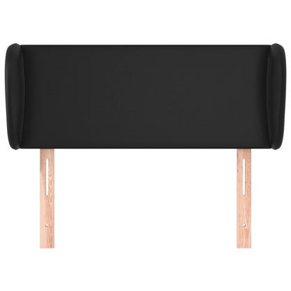 Testiera ad Orecchio Nera 103x23x78/88 cm in Similpelle