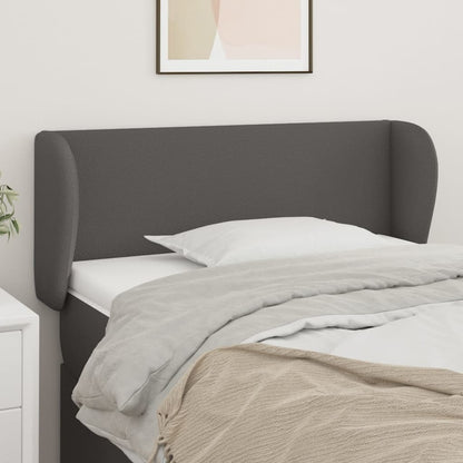 Testiera ad Orecchio Grigia 103x23x78/88 cm in Similpelle