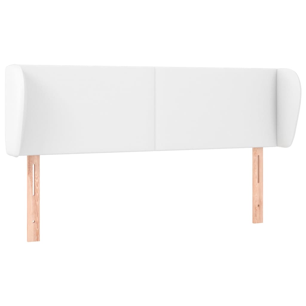 Testiera ad Orecchio Bianca 147x23x78/88 cm in Similpelle