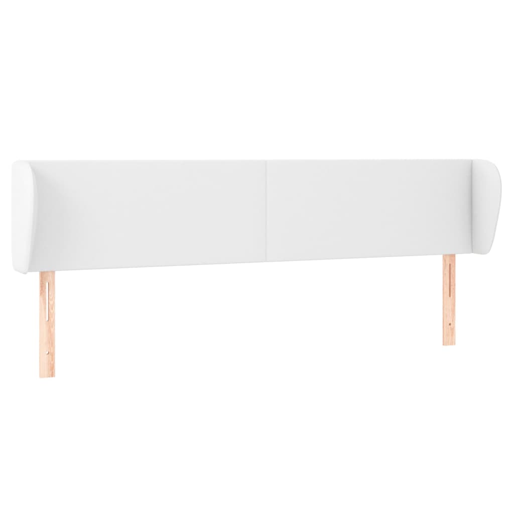 Testiera ad Orecchio Bianca 163x23x78/88cm in Similpelle