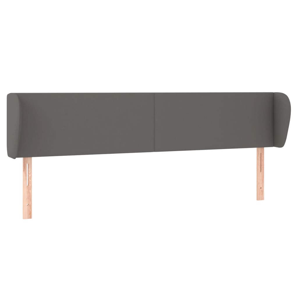 Testiera ad Orecchio Grigio 163x23x78/88 cm in Similpelle