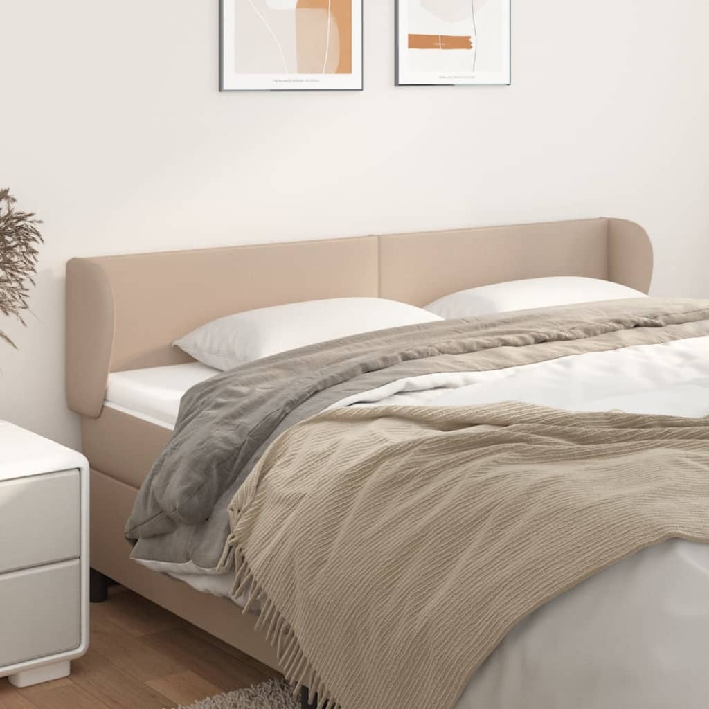 Testiera ad Orecchio Cappuccino 163x23x78/88 cm in Similpelle
