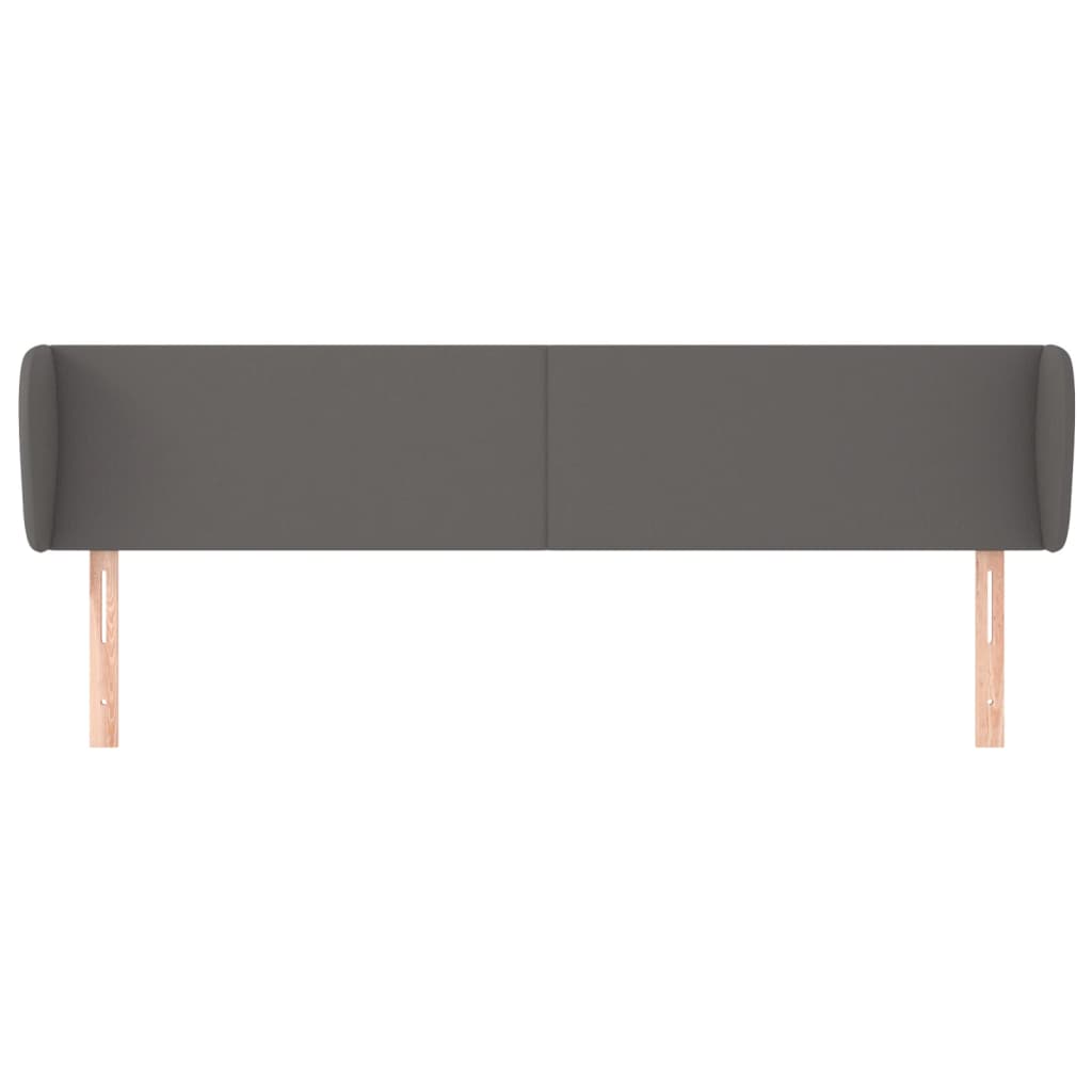 Testiera ad Orecchio Grigio 183x23x78/88 cm in Similpelle