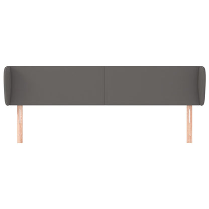 Testiera ad Orecchio Grigio 183x23x78/88 cm in Similpelle