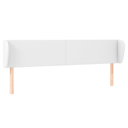 Testiera ad Orecchio Bianca 203x23x78/88 cm in Similpelle