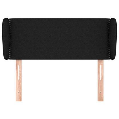 Testiera ad Orecchio Nera 83 x 23 x 78/88 cm in Tessuto