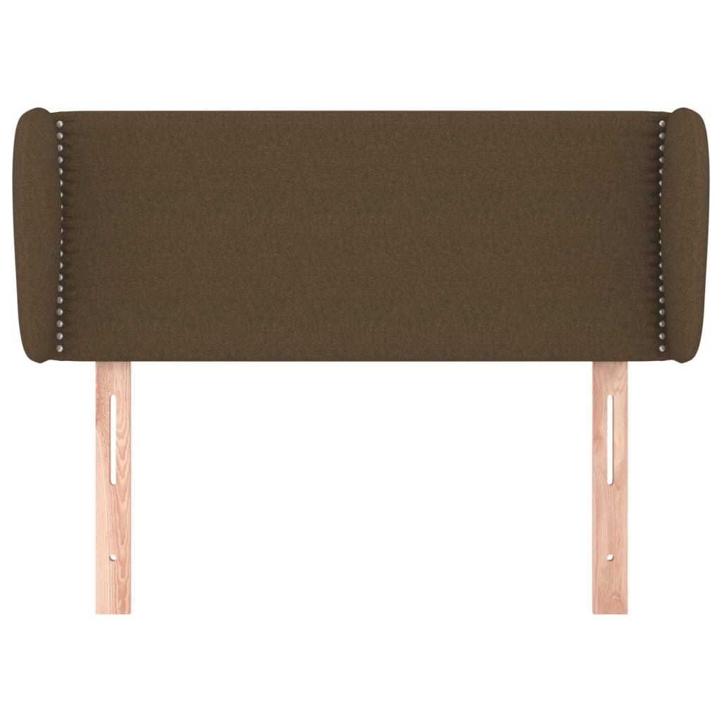 Testiera ad Orecchio Marrone Scuro 83x23x78/88 cm in Tessuto