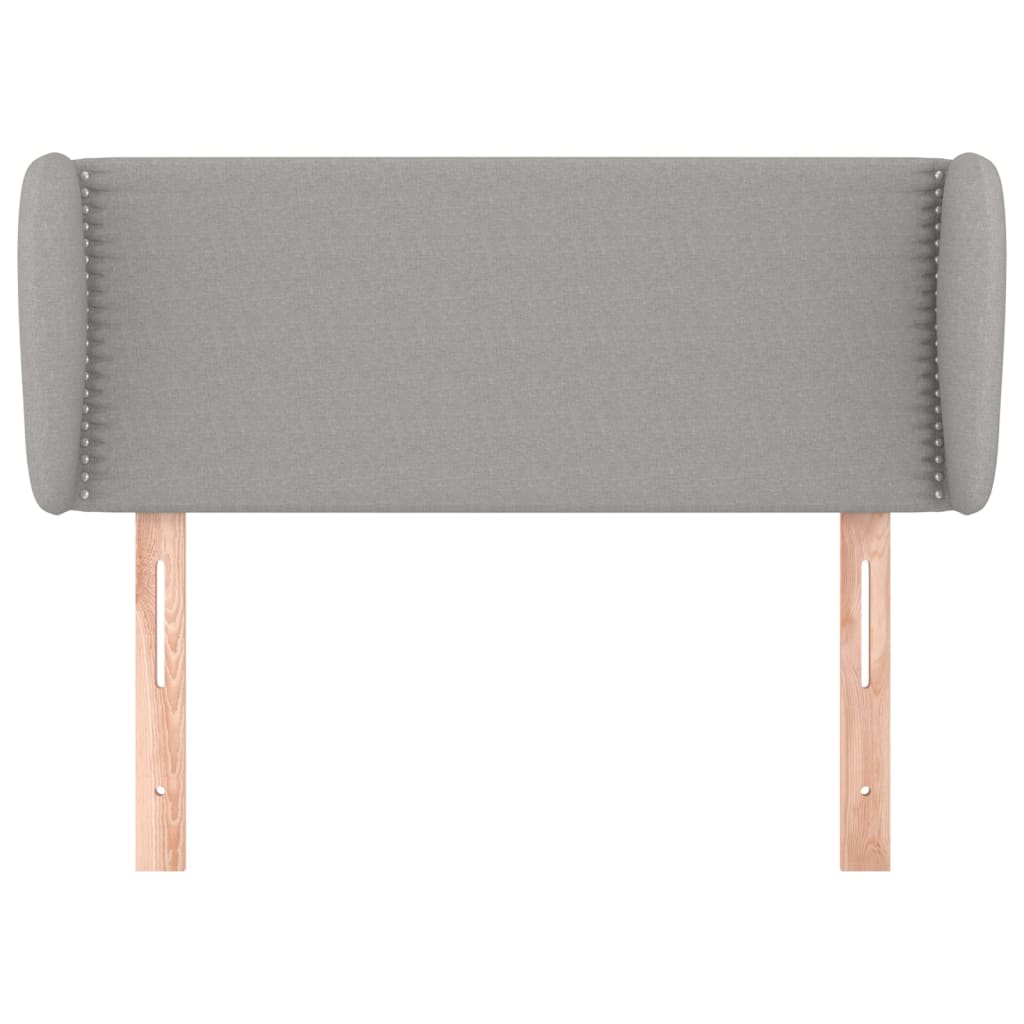 Testiera ad Orecchio Grigio Chiaro 93x23x78/88 cm in Tessuto