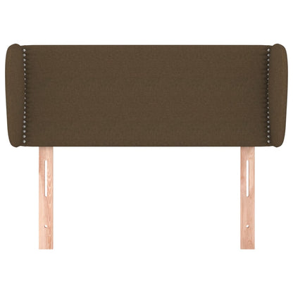 Testiera ad Orecchio Marrone Scuro 93x23x78/88 cm in Tessuto