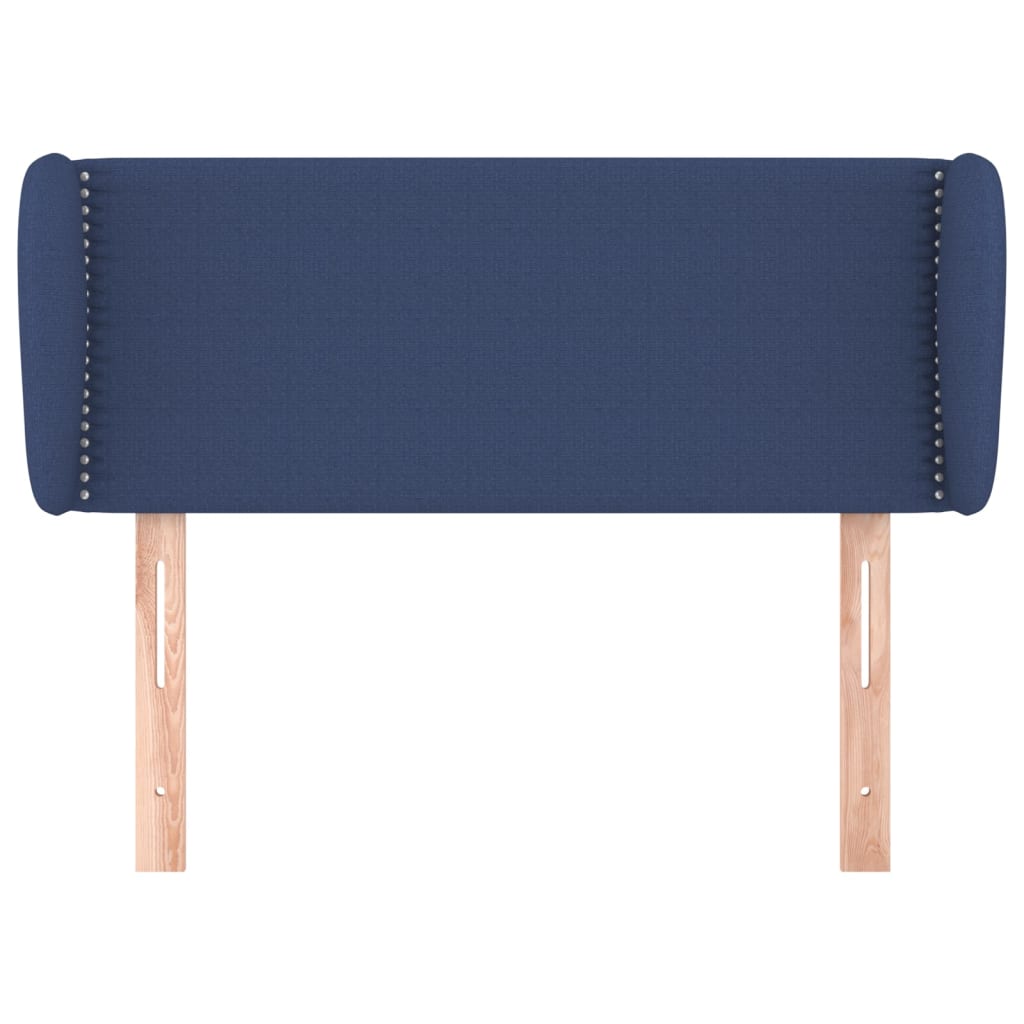 Testiera ad Orecchio Blu 103x23x78/88cm in Tessuto