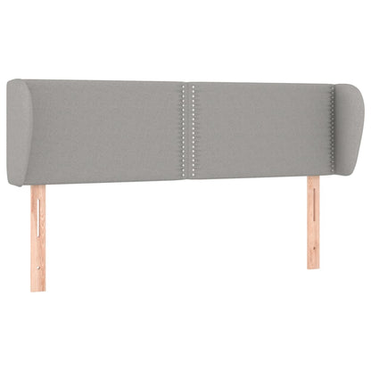 Testiera ad Orecchio Grigio Chiaro 147x23x78/88 cm in Tessuto