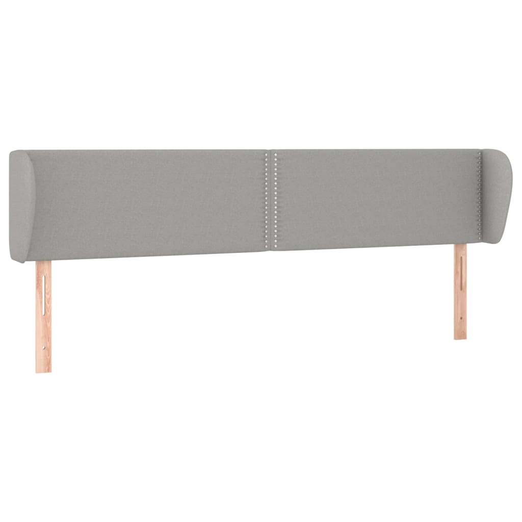 Testiera ad Orecchio Grigio Chiaro 163x23x78/88 cm in Tessuto