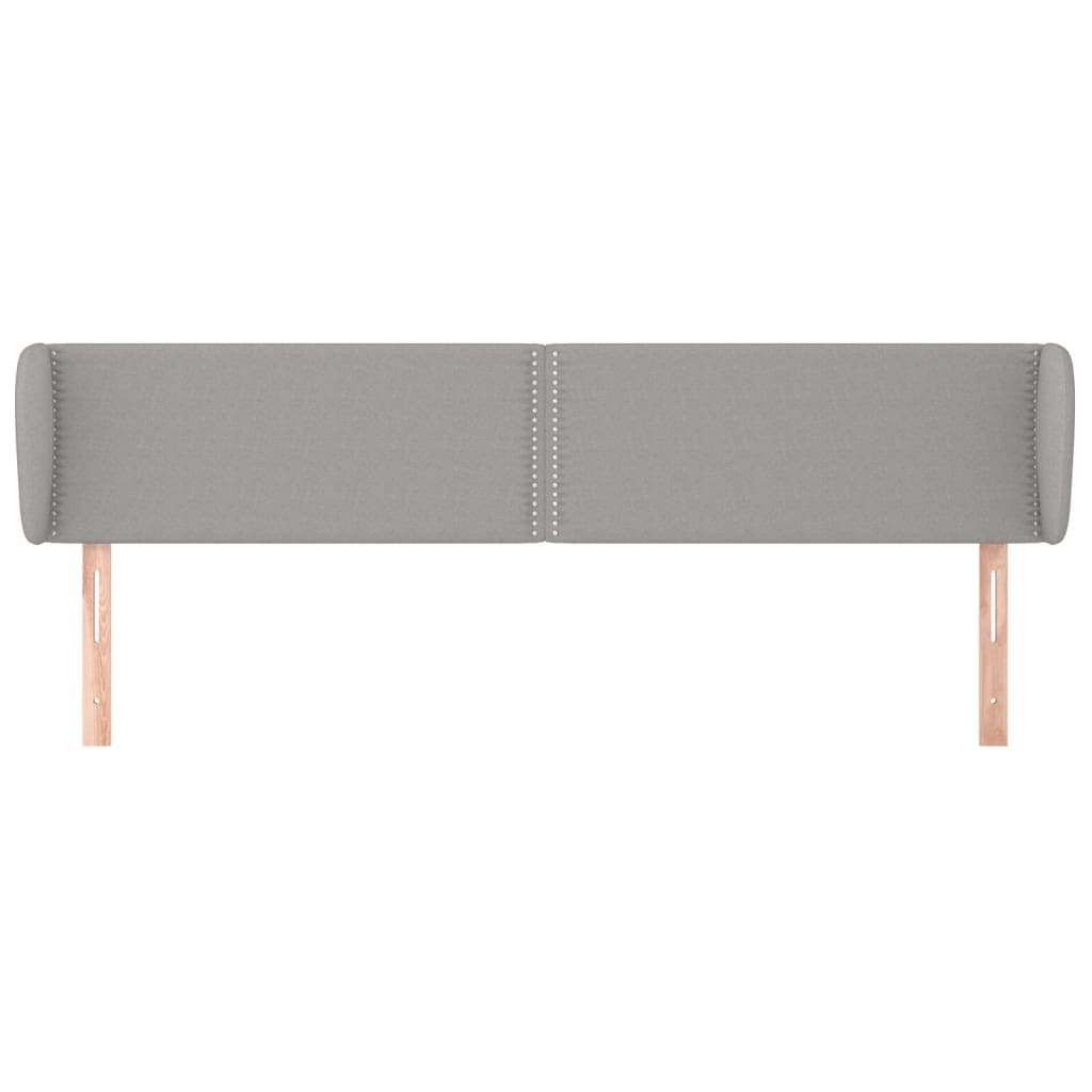 Testiera ad Orecchio Grigio Chiaro 163x23x78/88 cm in Tessuto