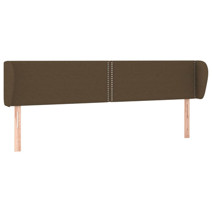 Testiera ad Orecchio Marrone Scuro 163x23x78/88 cm in Tessuto