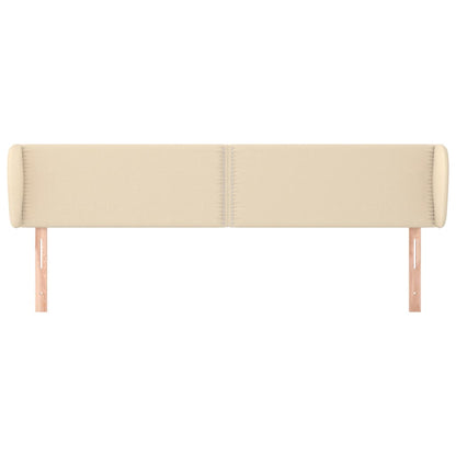 Testiera ad Orecchio Crema 183x23x78/88 cm in Tessuto
