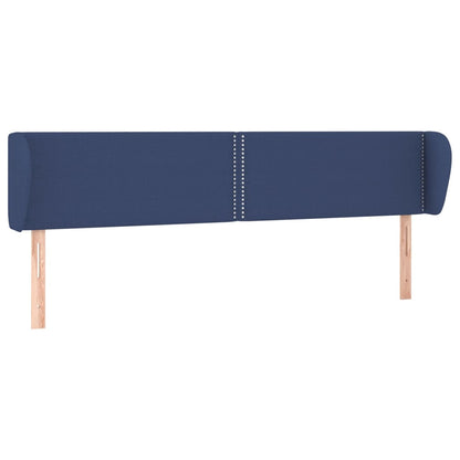 Testiera ad Orecchio Blu 183x23x78/88 cm in Tessuto